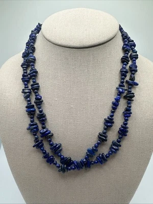 Jay King 2 Strand Natural Afghanistan Lapis Lazuli Sterling Silver Necklace - Image 1 of 4