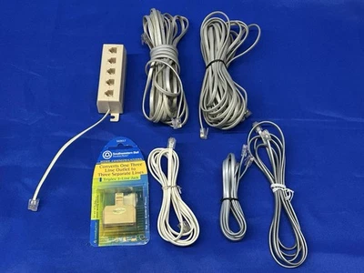 Phone Line Cords & expander Accessories lot - Telephone Cord for POTS phones - Image 1 of 4