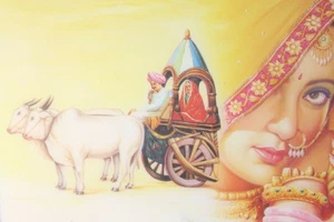 Rajasthani Royalty decopauge INDIA traditional beauties surya prints - Picture 1 of 9