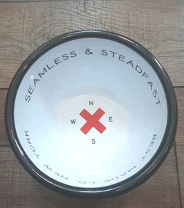 Seamless & Steadfast Enamelware Best Made Co. White Black Enamel Bowl 5.25“ - Bild 1 von 5