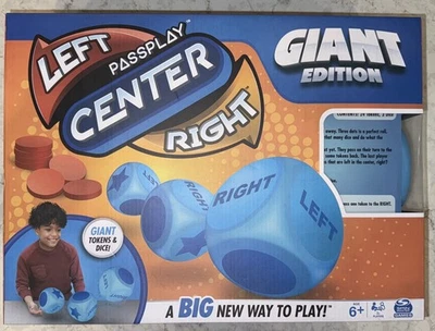 Left Center Right Giant Edition Board Game Spin Master Family Fun Ages 6+ 2-4 - Image 1 of 2