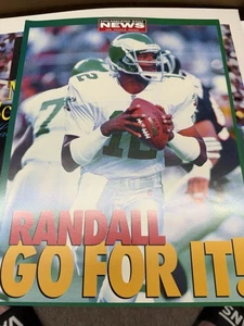 Randall Cunningham - Eagles, Photo Daily News Insert Original Rare One Of A Kind - Picture 1 of 2