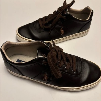 Ralph Lauren Men's HANDFORD Dark Brown Sneakers. Size 8.5D. Very Cool!!😎 - Image 1 of 4