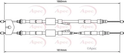 APEC CAB1147 Parking Brake Cable Pull Rear Right Left For Ford Focus C-Max Focus - Imagen 1 de 4