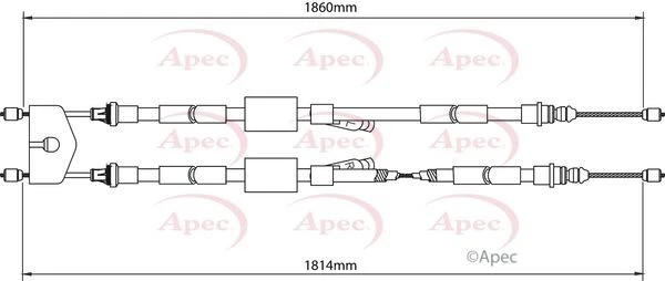 Cable de freno de estacionamiento trasero derecho izquierdo APEC CAB1147 para Ford Focus C-Max Focus - Imagen 1 de 4