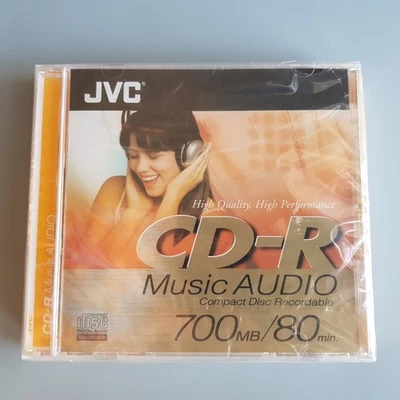 JVC CD-R  audio 80 min blank recordable media CD music 2x discs CD-RA80 sealed - Image 1 of 4