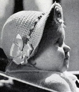 Vintage gehäkelte Baby Mütze #4 NUR MUSTER - Bild 1 von 1