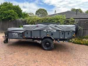 2023 Opus 4 Camper Trailer , Grey 5.6m sleeps up to 6 people ATM 1990kg - Picture 1 of 15