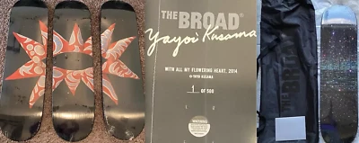 4 YAYOI KUSAMA SKATE DECK SKATEBOARD FLOWERING HEART #1 of 500 + INFINITY MIRROR - Image 1 of 4