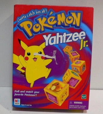 Vintage Pokemon Pikachu Yahtzee Jr. Board Game Milton Bradley 1999 - Image 1 of 4