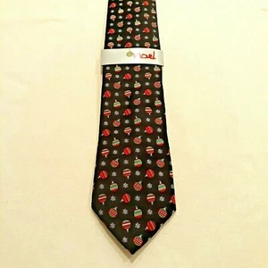 Adornos de corbata para hombre Noel Collection negros multicolor 58" nuevos con etiquetas - Imagen 1 de 6