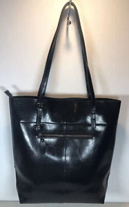 S-ZONE Damen echt schwarz Leder Tasche Schultertasche Handtasche sehr schön - Bild 1 von 8