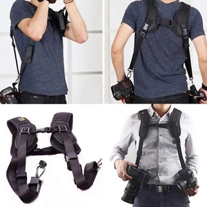 TRACOLLA per 2 FOTOCAMERE CINGHIA BELT FOR 2 camera DOPPIA ROBUSTISSIMA - Foto 1 di 3
