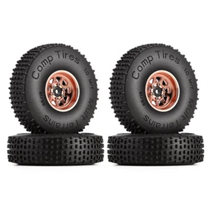 INJORA 1.0 Competition Pins Tires and Wheel Rims for Axial AX24 SCX24 FCX24,4PCS - Picture 1 of 33