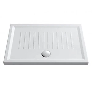 Piatto doccia rettangolare slim 80 x 120 H 5,5 cm porcellana antiscivolo bianco - Foto 1 di 1