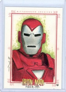 IRON MAN 2008 RITTENHOUSE IRON MAN MOVIE FULL COLOR SKETCH CARD by STEVEN MILLER