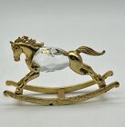 Vintage 1984 Manon Gold Plated Swarovski Crystal Rocking Horse, See Photos