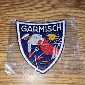 Vintage Patch - Garmisch Germany, Skifahrer 2-3/4" - NEU - Bild 1 von 1