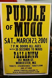 Puddle of Mudd..Block Print Concert Poster Worcester, Ma. - Picture 1 of 4