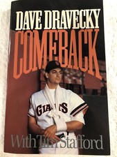 “Comeback” by Dave Dravecky+3 Dravecky Baseball Cards! (1990 Paperback)
