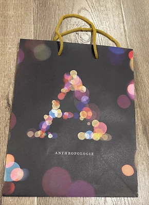 NEW ANTHROPOLOGIE "Letter A" 8.5" x 10.5" x 5" Holiday Gift paper bag