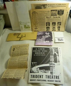 Lotto di 13 documenti relativi al Trident Theatre di Denver anni 60 - Foto 1 di 1