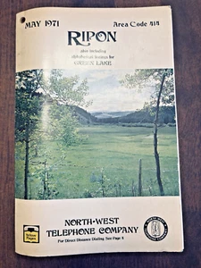 1971 Telephone Book Ripon Green Lake Wisconsin WI Directory Genealogy Phone - Picture 1 of 7