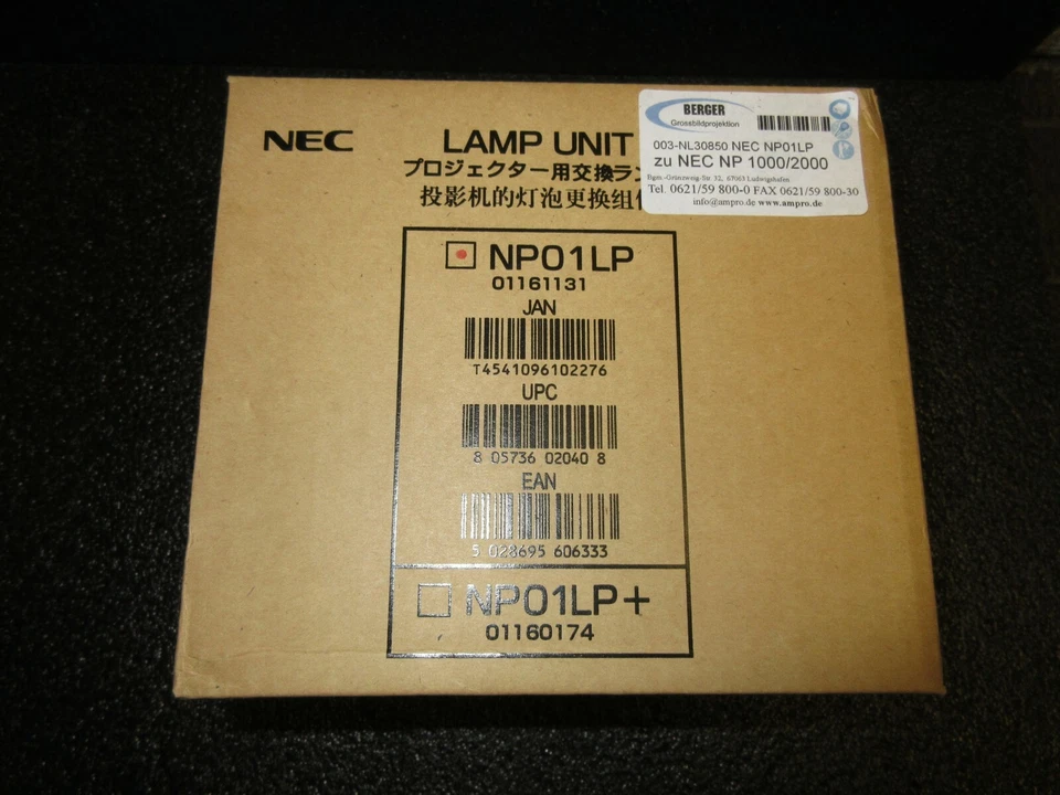 Projektionslampe NEC NP01LP NP1000 NP2000 - Bild 1 von 2
