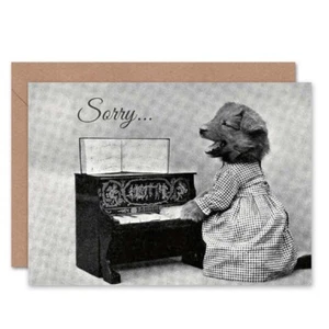 Sorry Little Folk Of Animals Hunde Katzen Geburtstag Blanko Grußkarte - Bild 1 von 4