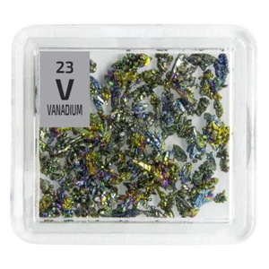 Vanadium Metal 99.99% V Element Sample in Element Tile Foil Crystal Unoxidized  - Picture 1 of 7