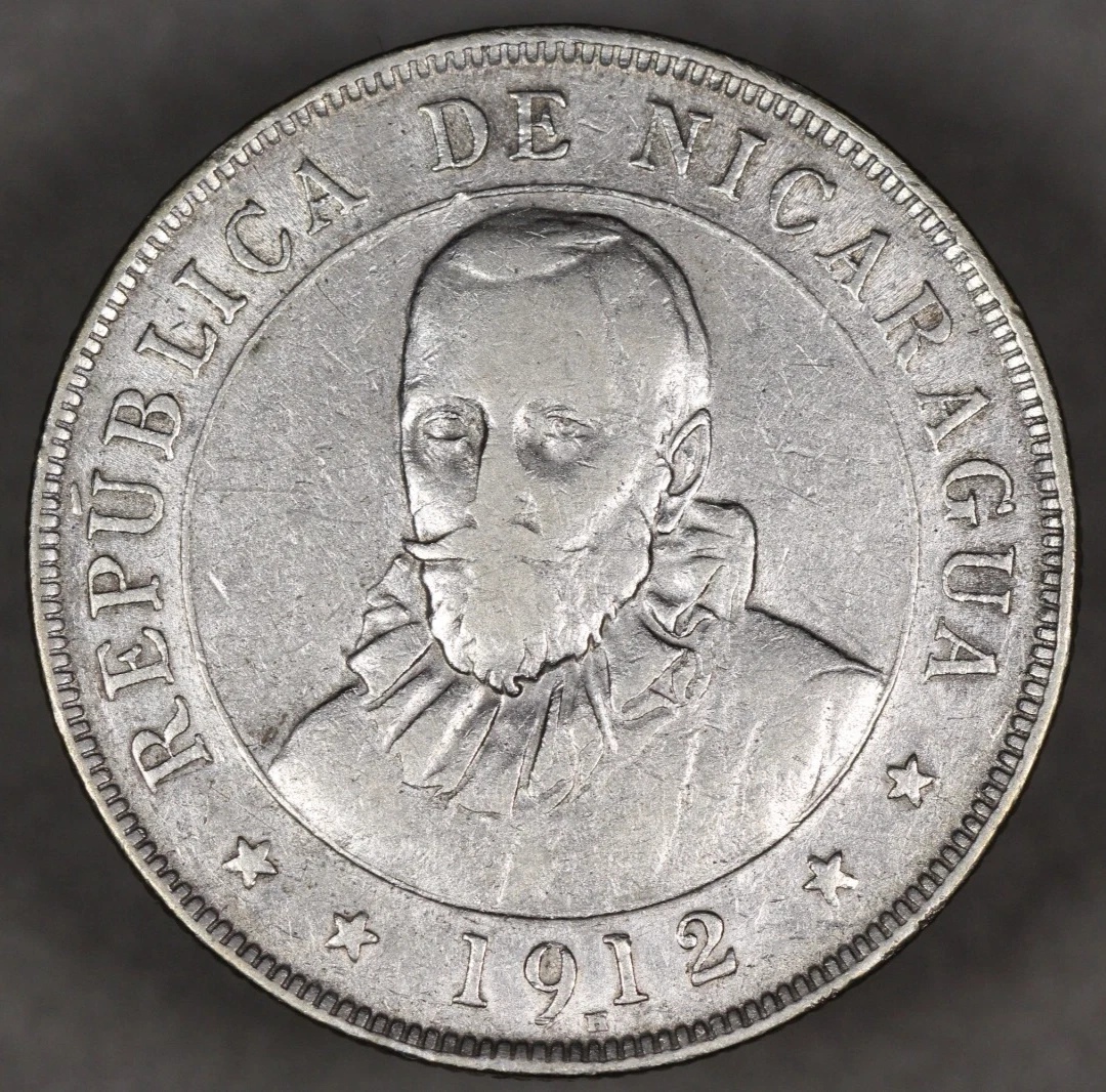 1912年 ニカラグア コルドバ PCGS AU53 1912年 ニカラグア コルドバ