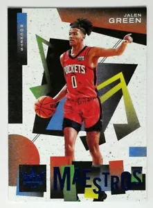 2021-22 Panini Court Kings Maestros Sapphire /25 #12 Jalen Green Houston Rockets - Imagen 1 de 3