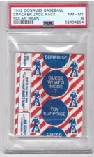 1992 Donruss Cracker Jack Paper Pack Nolan Ryan Sealed PSA 8 RARE