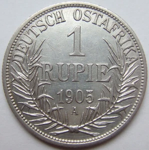 Coin Doa Guilelmus II Imperator 1 Rupee 1905 IN A Very fine - Picture 1 of 2