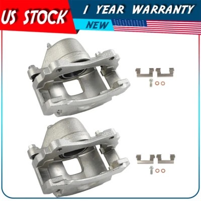 Par de pinzas de freno delanteras con soporte para CADILLAC DEVILLE BUICK LESABRE Foto 1 de 4