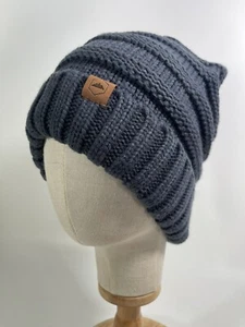 Tough Headwear Slouchy Beanie Winter Hat Women Dark Grey Oversized Cable Knit - Picture 1 of 5