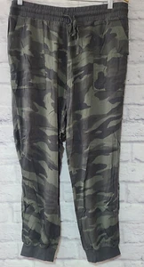 Splendid Camouflage Joggers Pants Women's XL Green High Rise Pockets Casual - Picture 1 of 6
