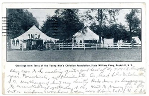 Peekskill NY - TIENDAS YMCA EN CAMPAMENTO MILITAR ESTATAL - Postal - Imagen 1 de 1