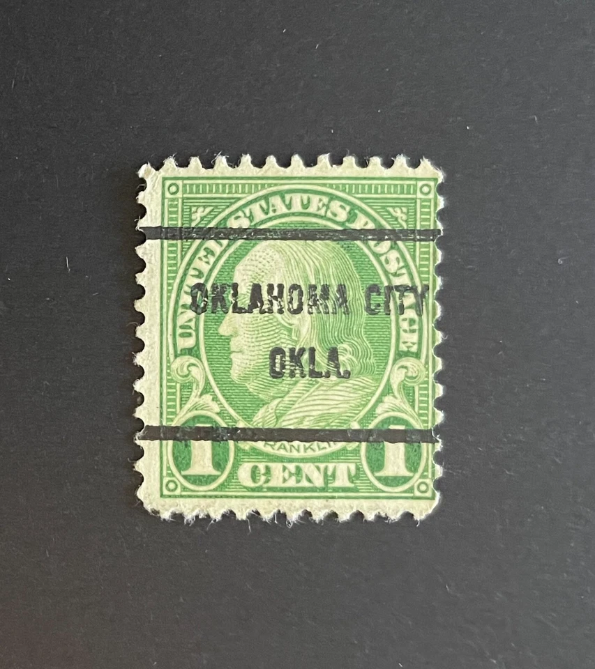 Oklahoma City, Oklahoma Bureau Precancel - 1 cent Franklin - U.S. #632 - NY - Image 1 of 1