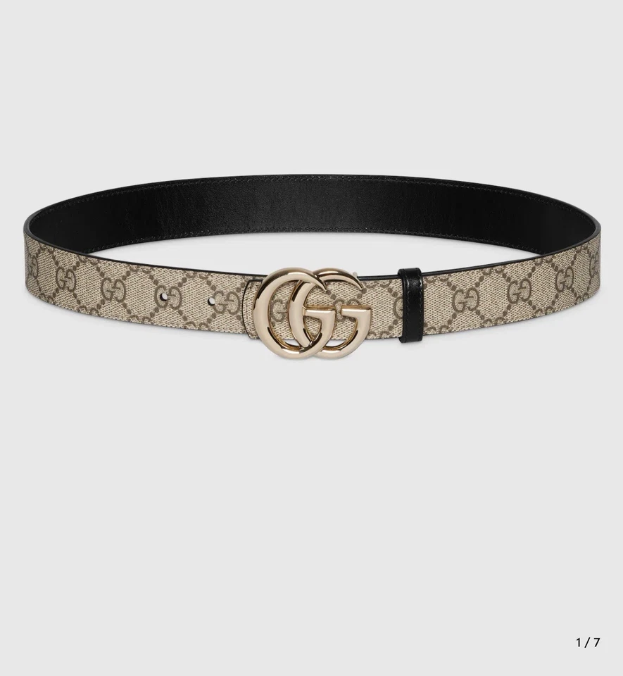 Gucci Supreme Belt GG Buckle -Beige -Women size 90 -NEW - Image 1 of 1