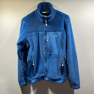 Mountain Hardware Monkey Fleece Womens Medium Blue Jacket Fluffy Outdoor - Picture 1 of 6