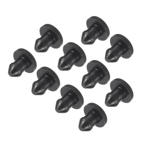10Pcs Silicone Snap in Locking Hole Plugs Seal Cover Panel Round 4mm Black - Picture 1 of 7