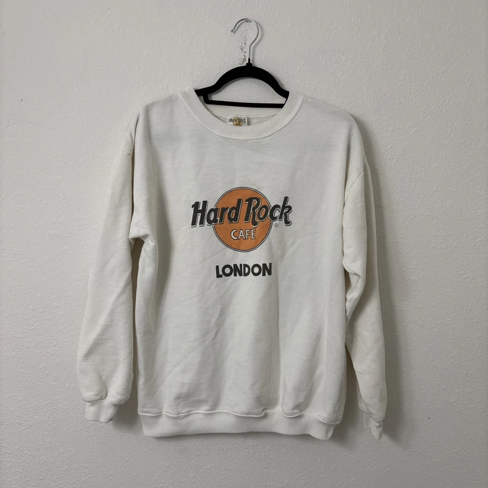 Sudadera vintage para mujer Hard Rock Café London cuello redondo - talla L Foto 1 de 4