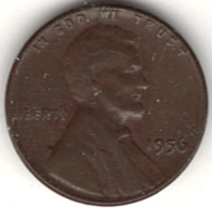 1956 BIE Lincoln Cent ~ SIEHE DEN SCAN stk .1 - Bild 1 von 5