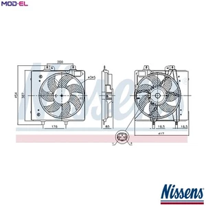 FAN ENGINE COOLING 850087 FOR PEUGEOT 208/Hatchback/Van CITROËN C3/ORIGIN/III - Picture 1 of 9