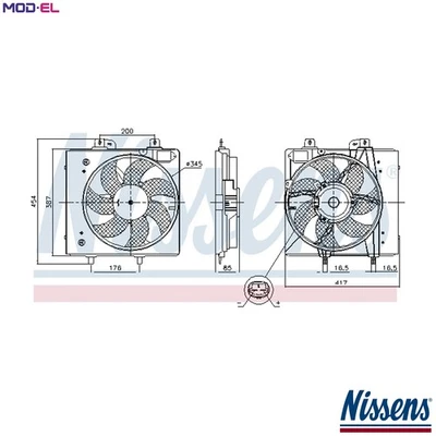 FAN ENGINE COOLING 850087 FOR PEUGEOT 208/Hatchback/Van CITROËN C3/ORIGIN/III - Image 1 of 4