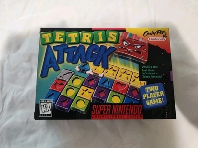 CIB Super Nintendo SNES Tetris Attack Complete In Box UNTESTED - Image 1 of 4