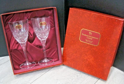 2x Royal Doulton Crystal HELLENE Claret Wine Glasses Boxed & Labelled– 19.4cms - Image 1 of 4