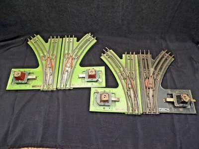 PreWar Lionel Green #021 2 Pairs of Right & Left Hand Switches O-Gauge - Image 1 of 4