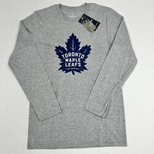 Fanatics Toronto Maple Leafs Men s Small T Shirt Long Sleeve Front Logo Gray New - Picture 1 of 8